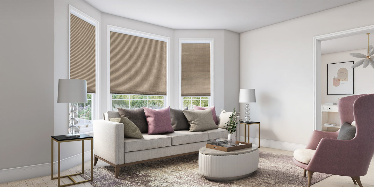 Mørklæggende Duette® gardin, India nougat