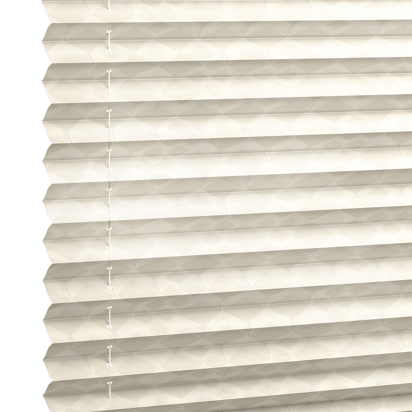 Transparent plisségardin, Brodie offwhite