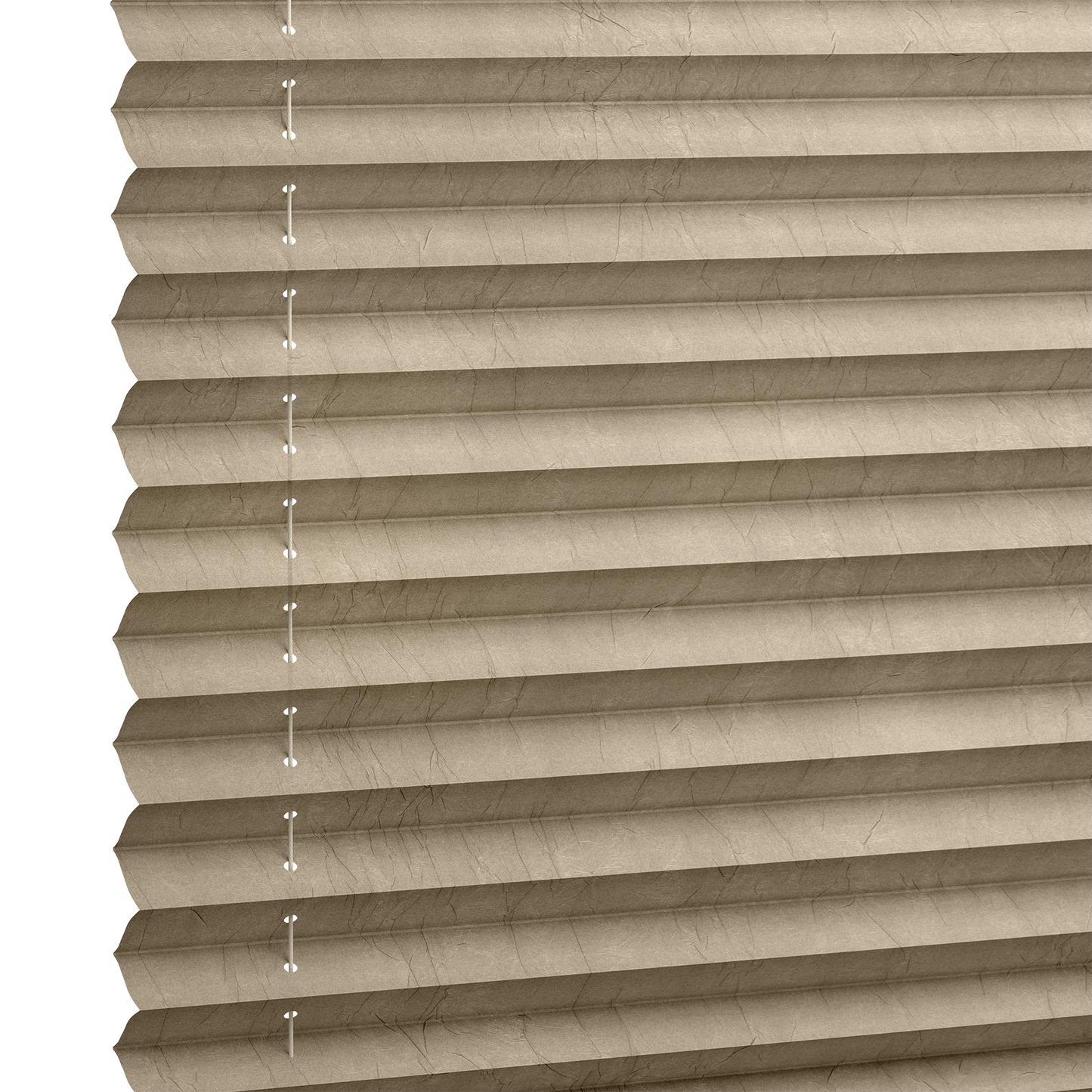 Transparent plisségardin, Omega beige