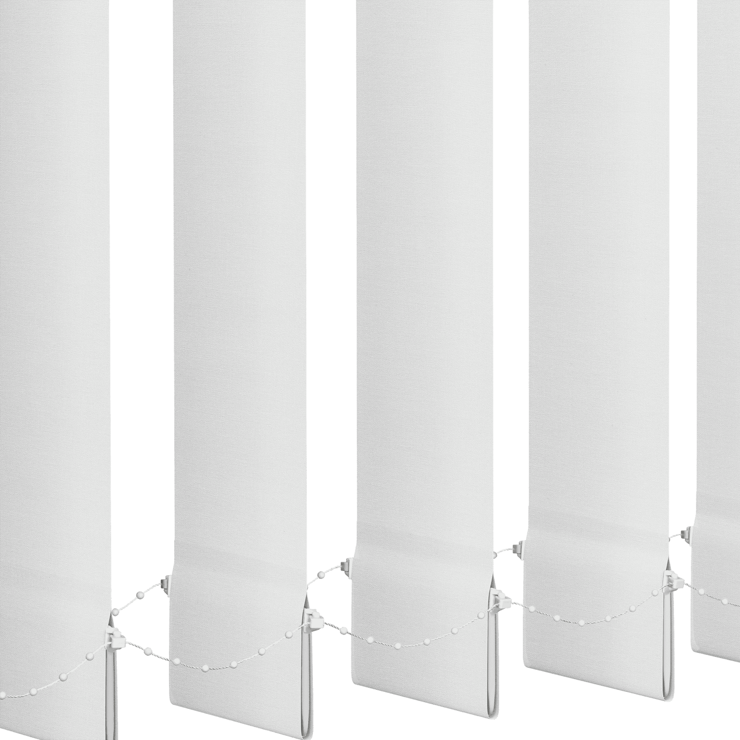 Transparent lamelgardin, Clio hvid