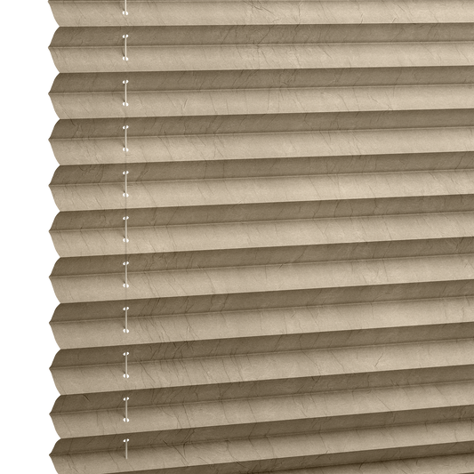 Transparent plisségardin, Omega beige