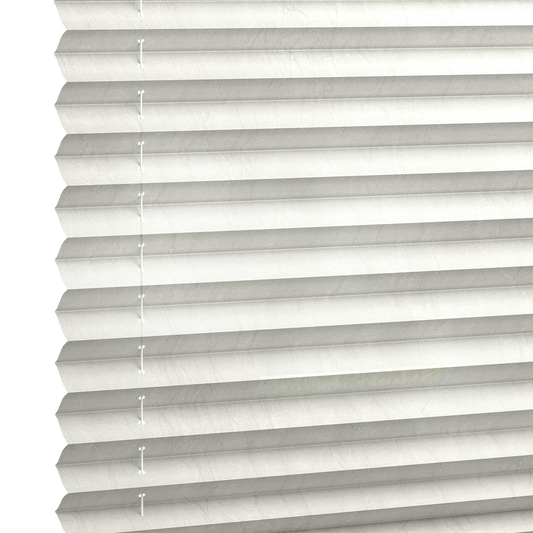Transparent plisségardin, Omega hvid