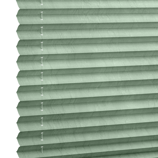 Tætvævet plisségardin, Omega støvet grøn